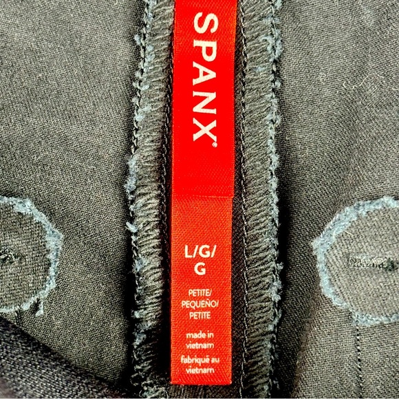 Spanx Slimming Pull on Pants Black Office Career Ankle Wide Leg. Size Large - Picture 7 of 11